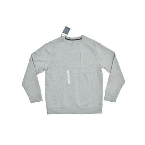 NEW VRST Men's Crewneck Fleece Sweatshirt Moisture Wicking Anti-Odor Grey Size M